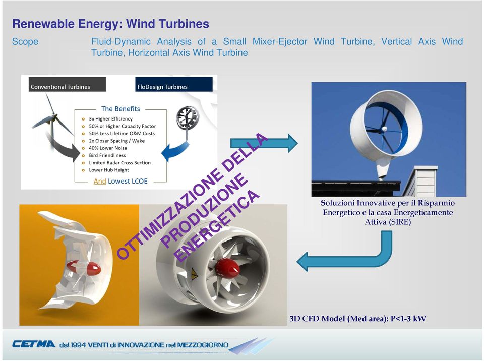 Turbine OTTIMIZZAZIONE DELLA PRODUZIONE ENERGETICA Soluzioni Innovative per il