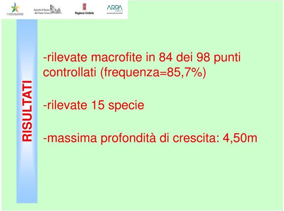 (frequenza=85,7%) -rilevate 15