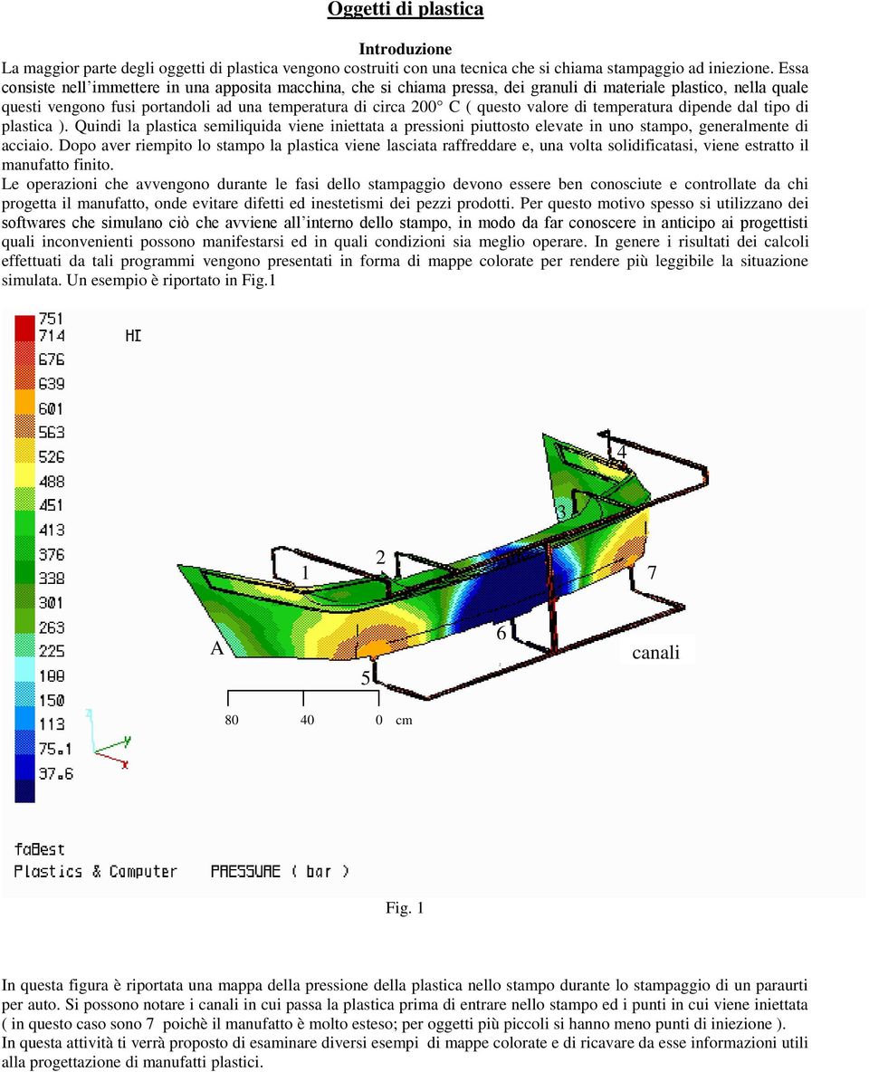 valore di temperatura dipende dal tipo di plastica ). Quindi la plastica semiliquida viene iniettata a pressioni piuttosto elevate in uno stampo, generalmente di acciaio.