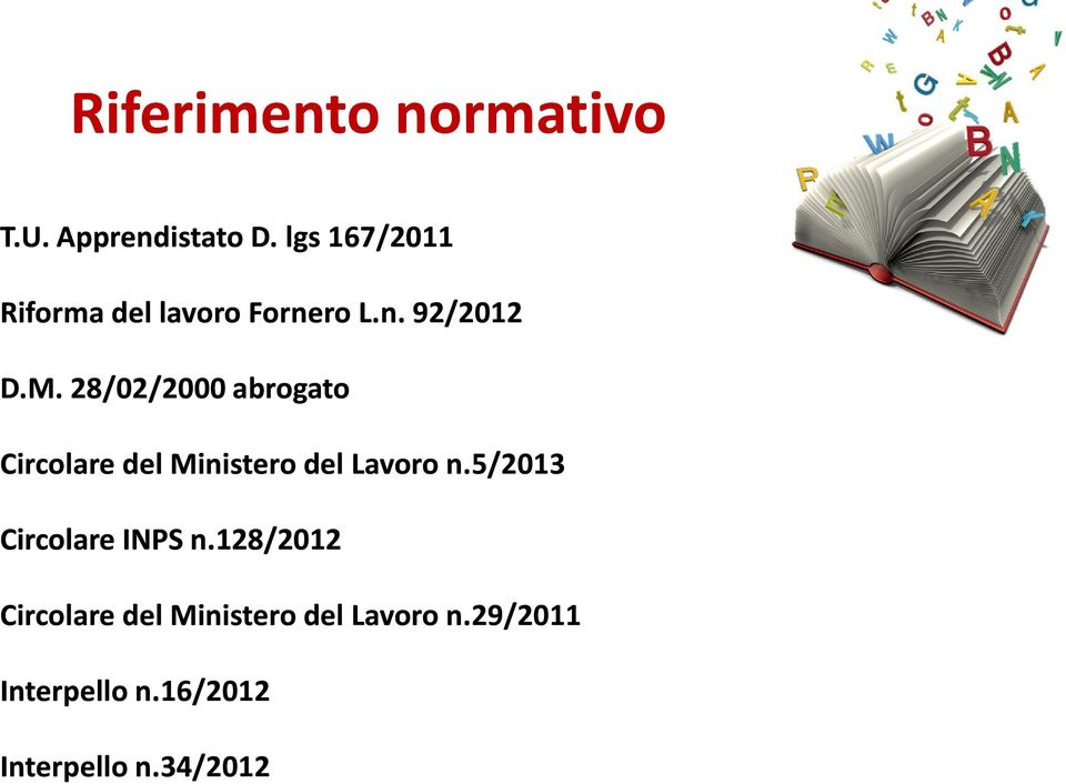 28/02/2000 abrogato Circolare del Ministero del Lavoro n.