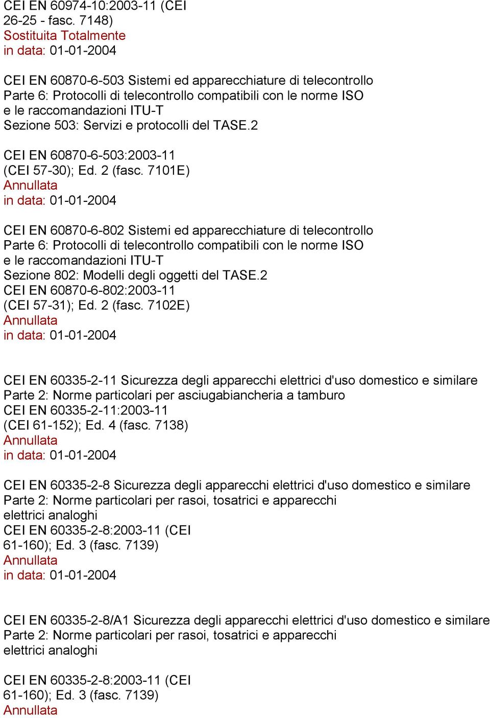 Servizi e protocolli del TASE.2 CEI EN 60870-6-503:2003-11 (CEI 57-30); Ed. 2 (fasc.