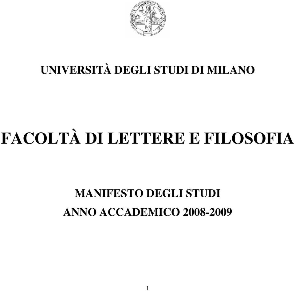 FILOSOFIA MANIFESTO DEGLI