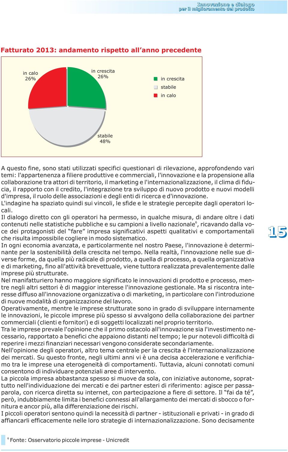 clima di fiducia, il rapporto con il crdito, l'intgrazion tra sviluppo di nuovo prodotto nuovi modlli d'imprsa, il ruolo dll associazioni dgli nti di ricrca d'innovazion.