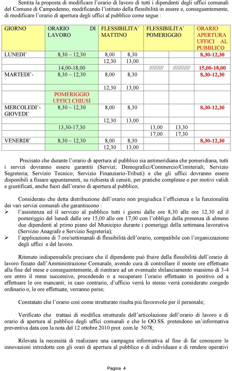 8,30 8,30-12,30 14,00-18,00 ///////// /////////// 15,00-18,00 MARTEDI - 8,30 12,30 8,00 8,30 8,30-12,30 MERCOLEDI - GIOVEDI POMERIGGIO UFFICI CHIUSI 8,30 12,30 8,00 8,30 8,30-12,30 13,30-17,30 13,00