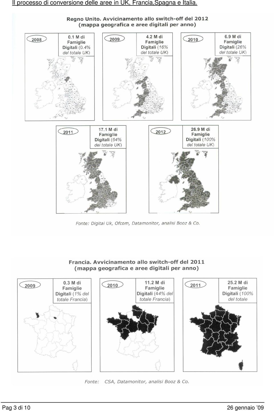 in UK, Francia,Spagna e