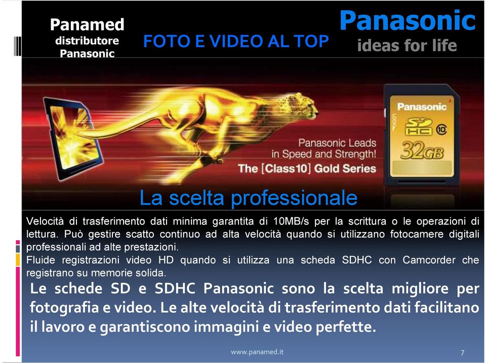 Fluide registrazioni video HD quando si utilizza una scheda SDHC con Camcorder che registrano su memorie solida.