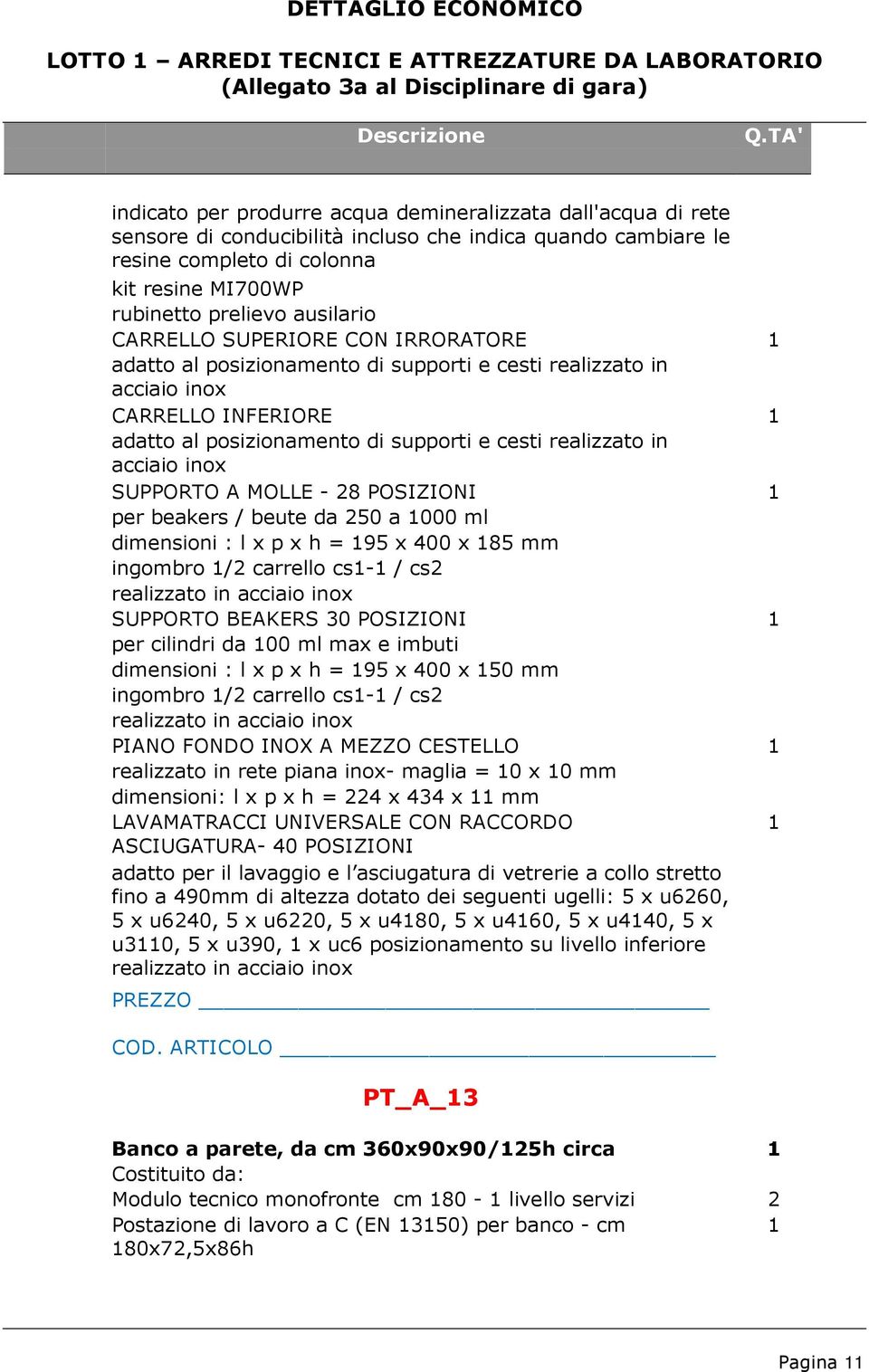 acciaio inox SUPPORTO A MOLLE - 28 POSIZIONI per beakers / beute da 250 a 000 ml dimensioni : l x p x h = 95 x 400 x 85 mm ingombro /2 carrello cs- / cs2 realizzato in acciaio inox SUPPORTO BEAKERS