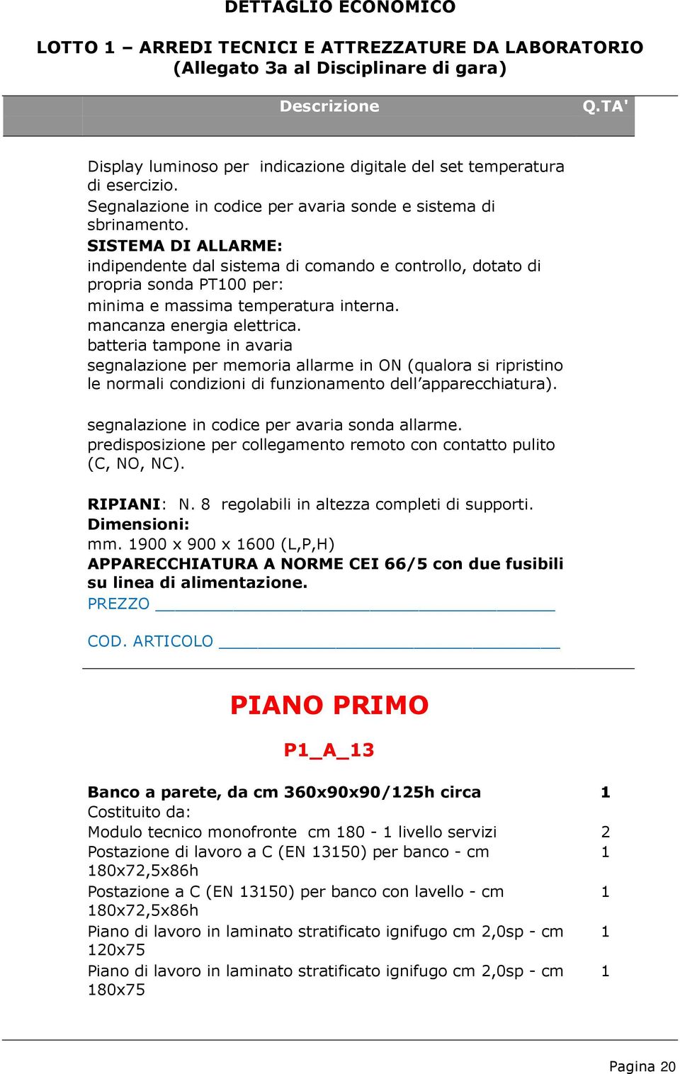 batteria tampone in avaria segnalazione per memoria allarme in ON (qualora si ripristino le normali condizioni di funzionamento dell apparecchiatura). segnalazione in codice per avaria sonda allarme.