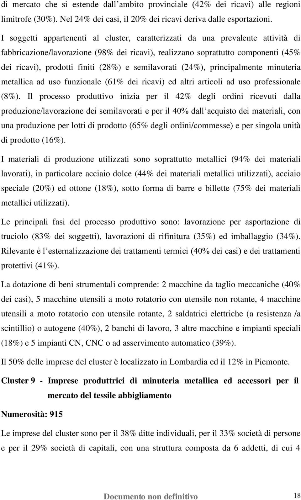 e semilavorati (24%), principalmente minuteria metallica ad uso funzionale (61% dei ricavi) ed altri articoli ad uso professionale (8%).