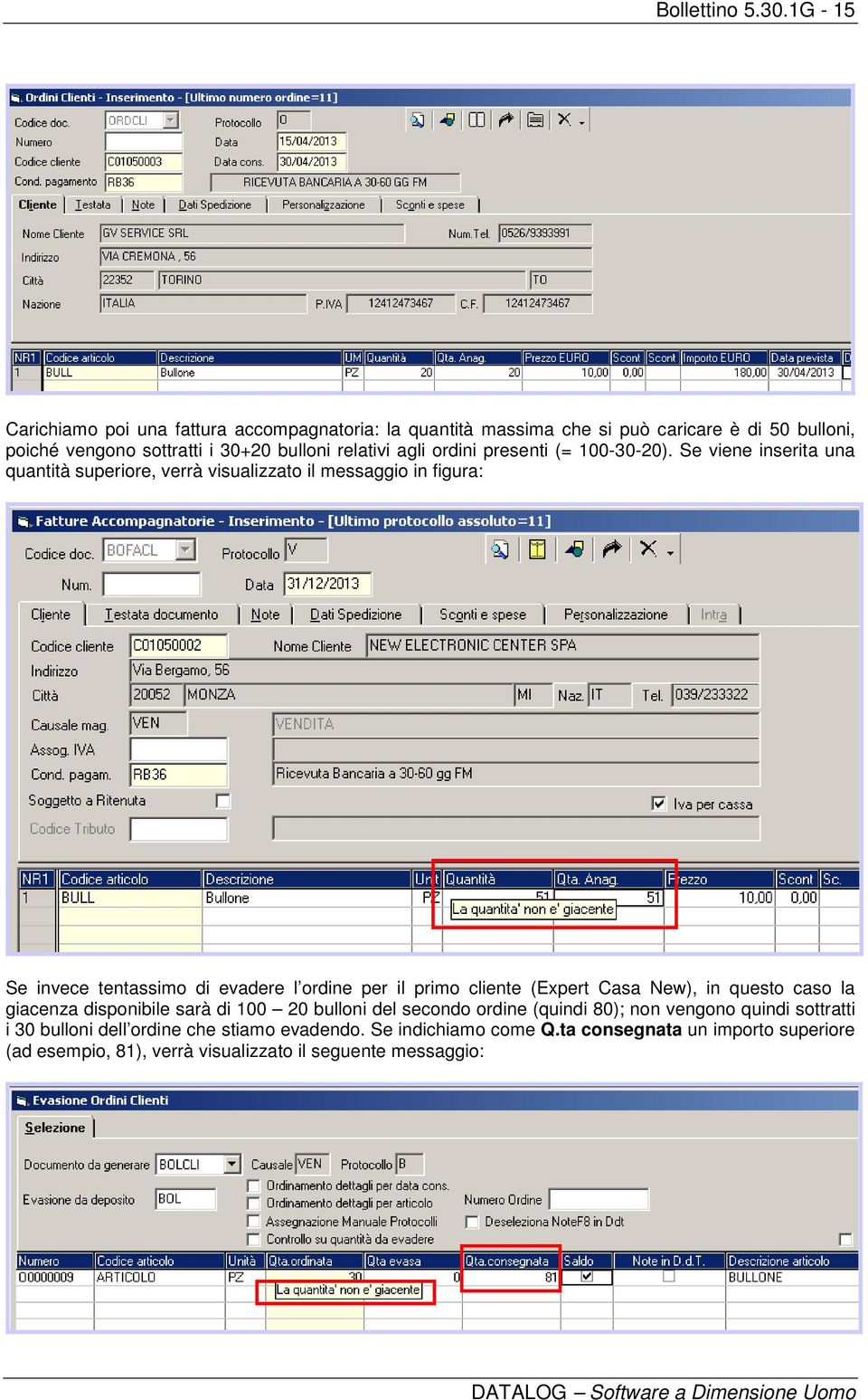 ordini presenti (= 100-30-20).