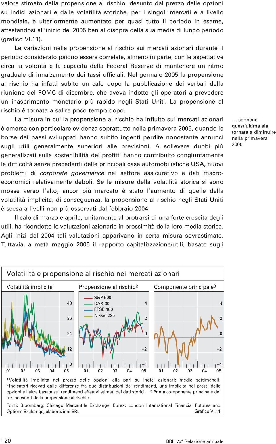 Le variazioni nella propensione al rischio sui mercati azionari durante il periodo considerato paiono essere correlate, almeno in parte, con le aspettative circa la volontà e la capacità della