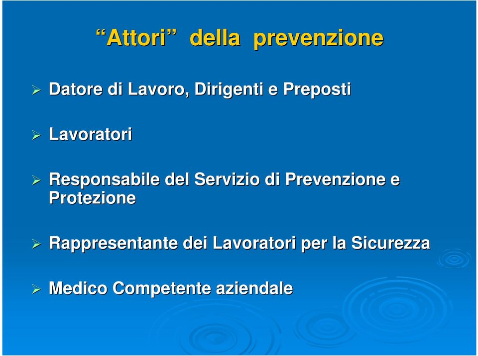 Servizio di Prevenzione e Protezione