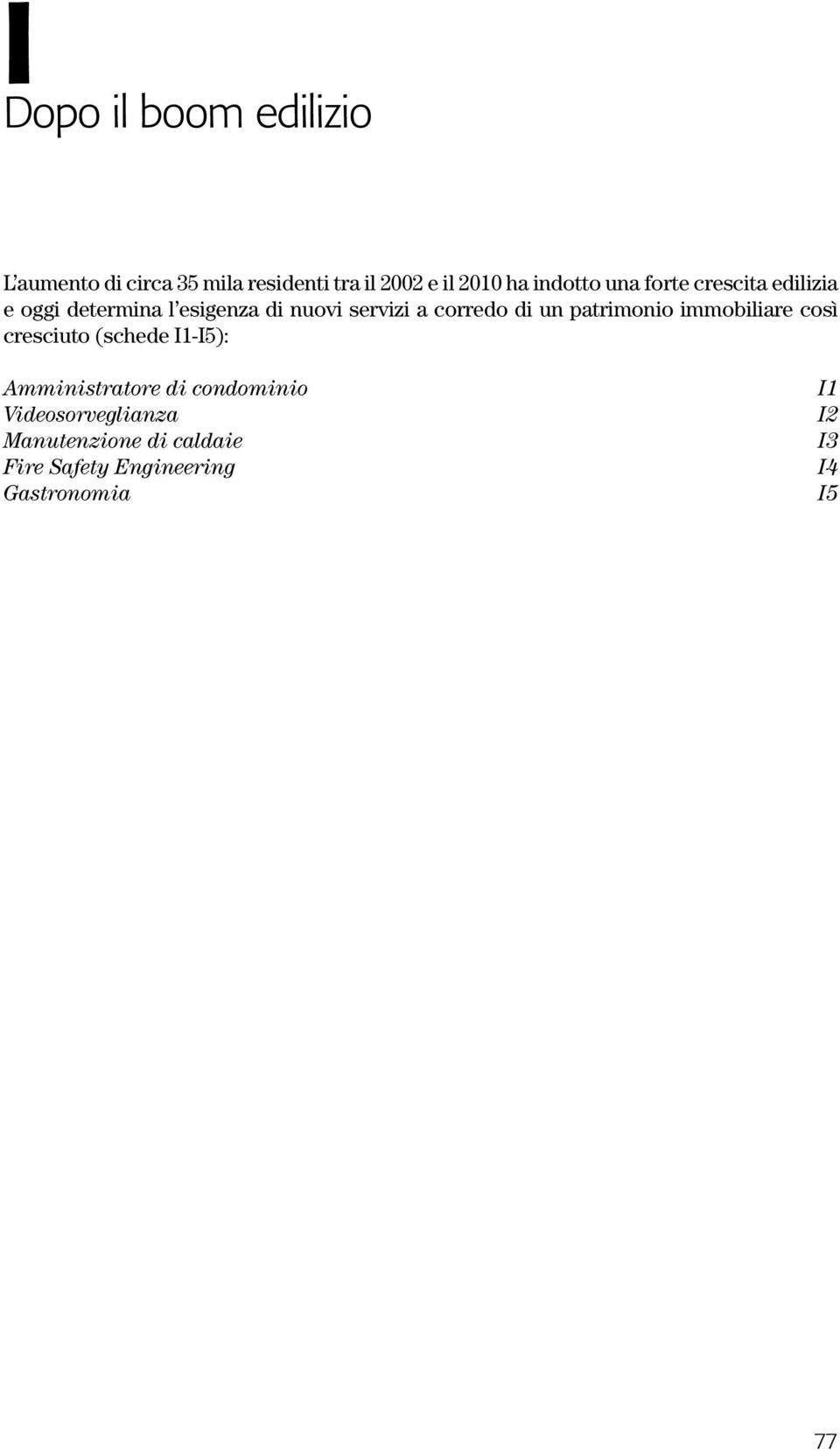 di un patrimonio immobiliare così cresciuto (schede I1-I5): Amministratore di condominio