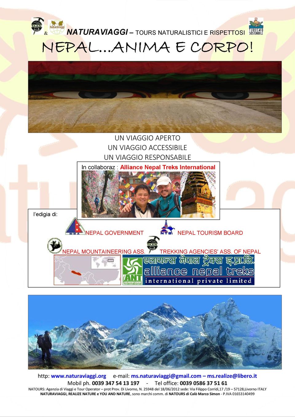 RESPONSABILE In collaboraz : Alliance Nepal Treks