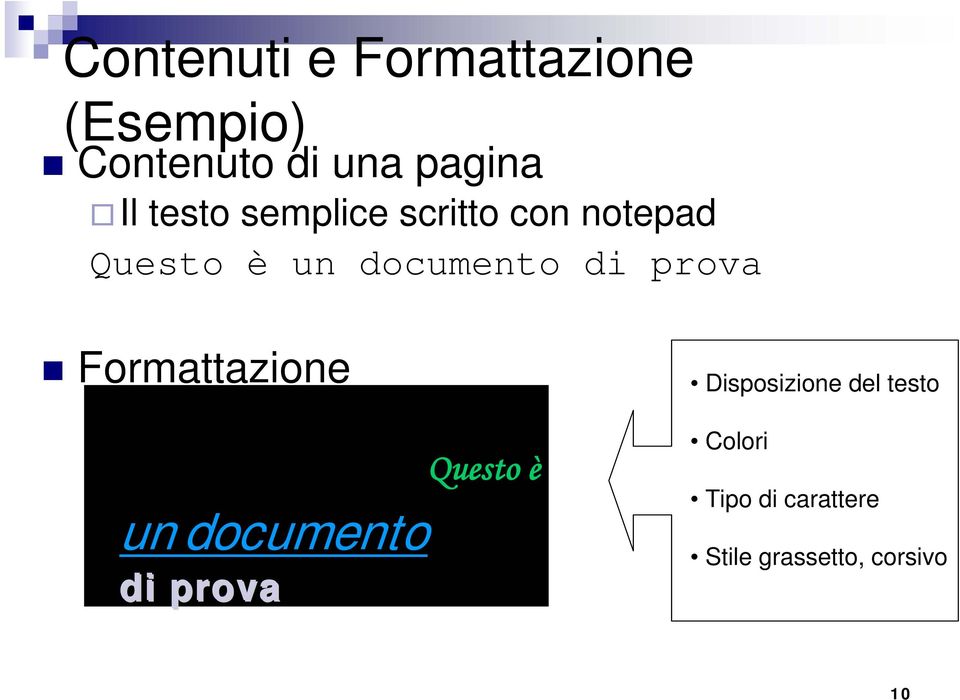 prova Formattazione un documento di prova Questo è