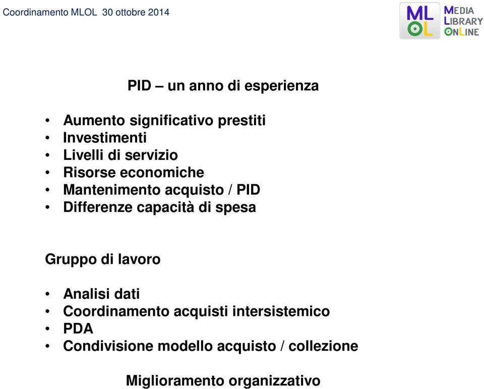 Differenze capacità di spesa Gruppo di lavoro Analisi dati Coordinamento