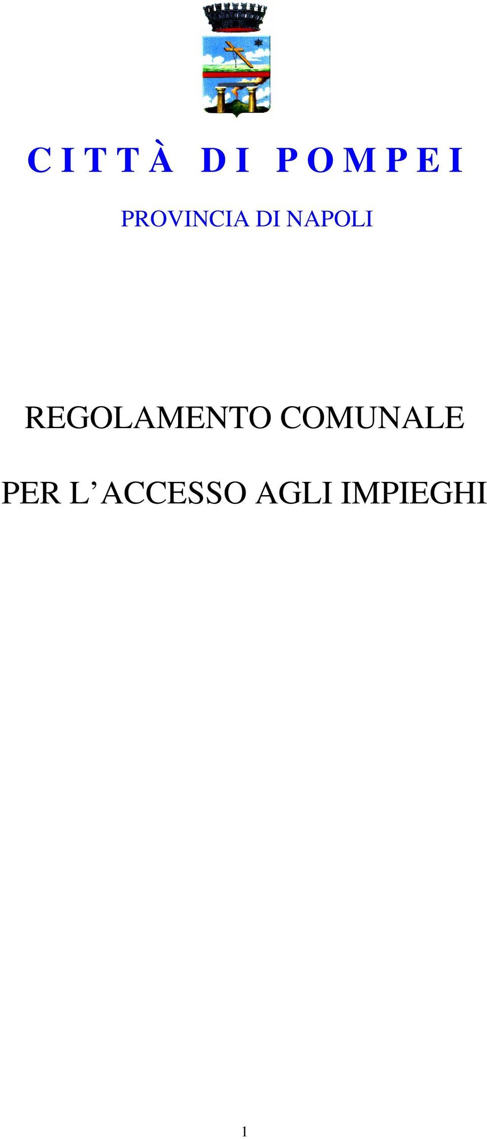 REGOLAMENTO COMUNALE