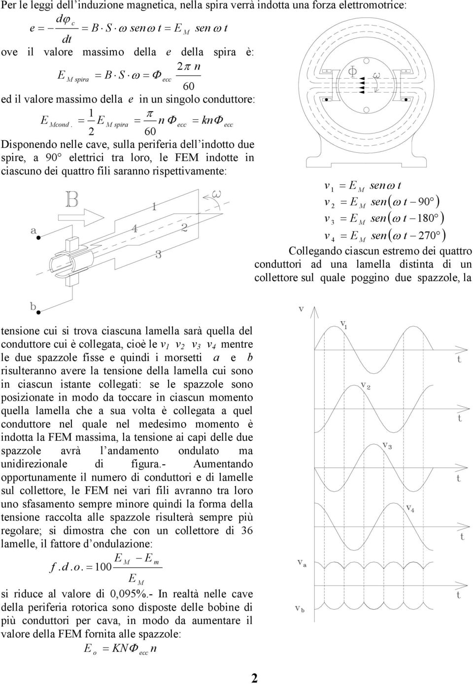 cascu strm d quattr cduttr ad ua lamlla dstta d u cllttr sul qual pgg du spazzl, la ts cu s trva cascua lamlla sarà qulla dl cduttr cu è cllgata, cè l v v v 3 v 4 mtr l du spazzl fss qud mrstt a b