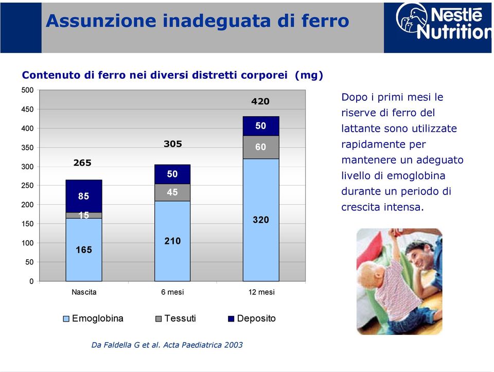 utilizzate rapidamente per mantenere un adeguato livello di emoglobina durante un periodo di crescita