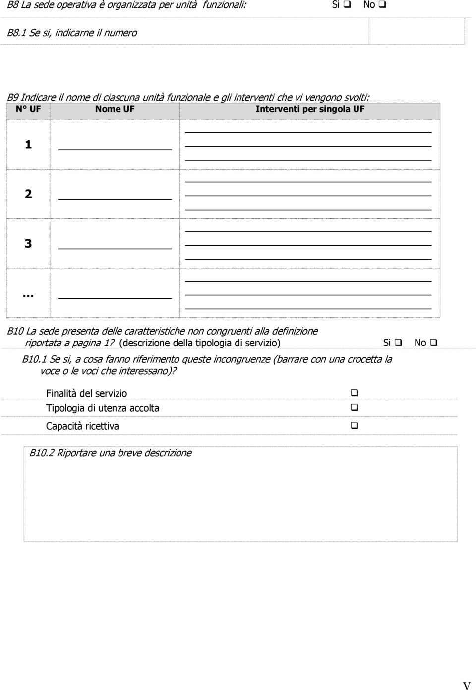 UF 1 2 3 B10 La sede presenta delle caratteristiche n congruenti alla definizione riportata a pagina 1?