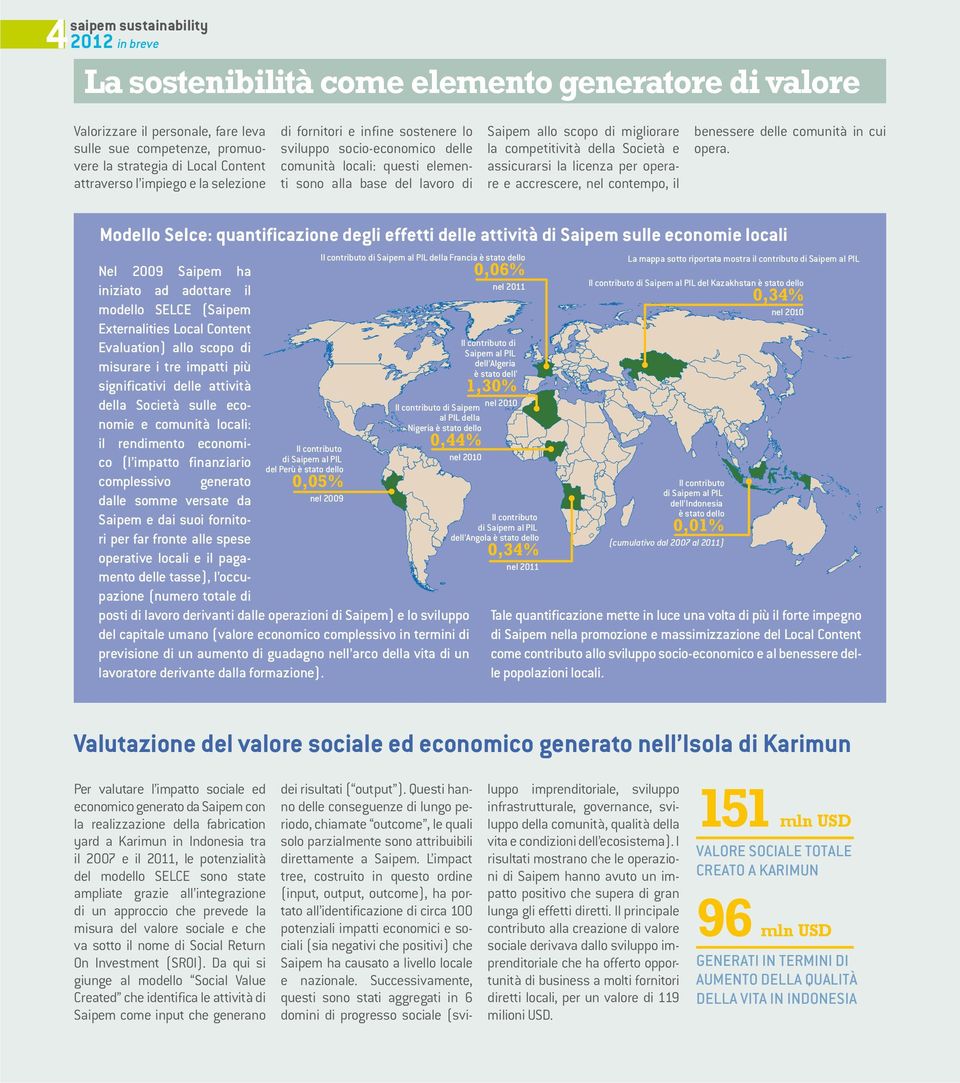 Società e assicurarsi la licenza per operare e accrescere, nel contempo, il benessere delle comunità in cui opera.