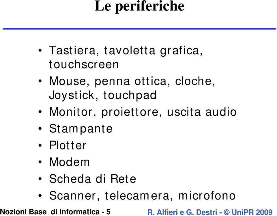 Stampante Plotter Modem SchedadiRete Scanner, telecamera, microfono