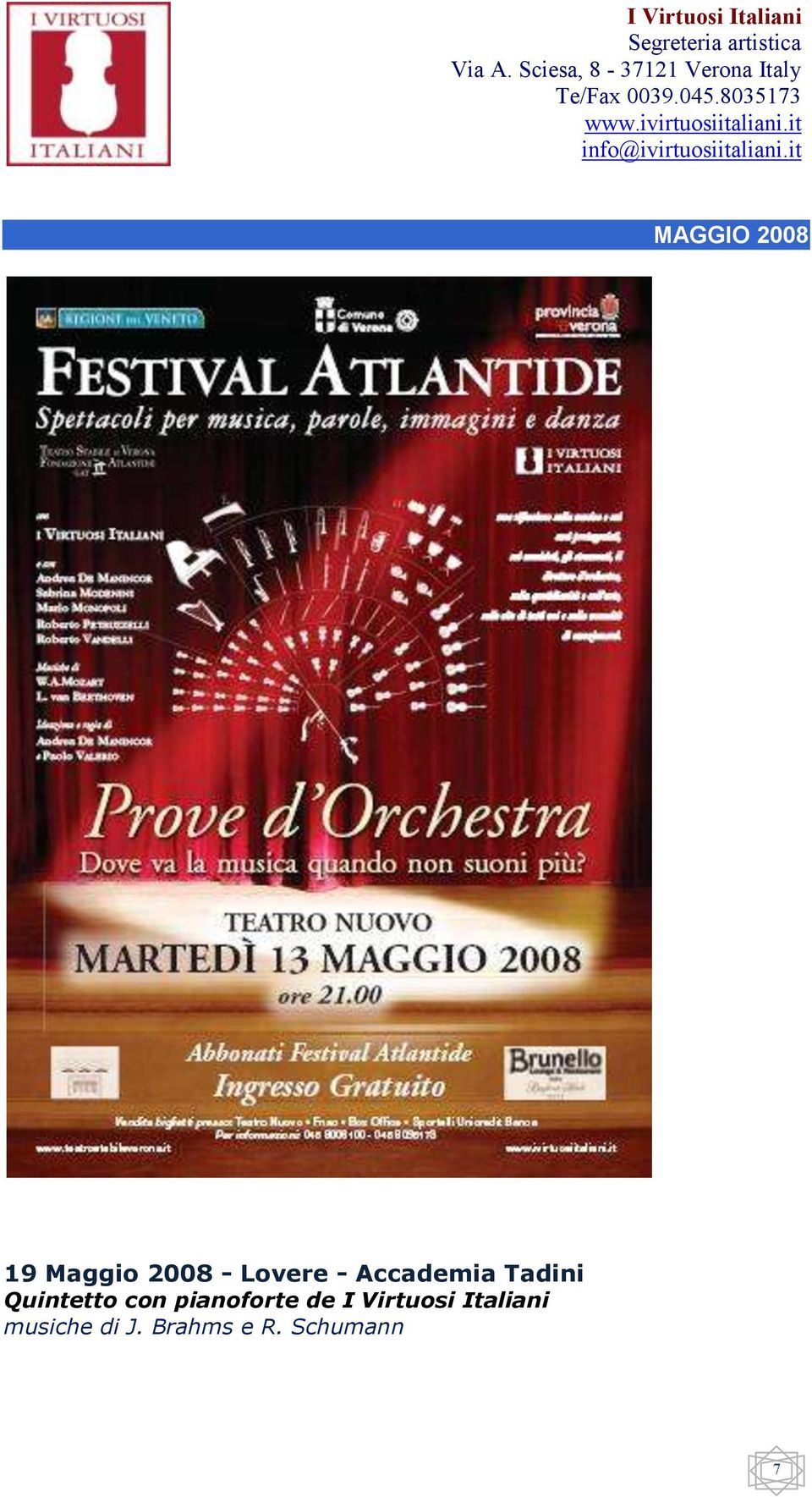 Quintetto con pianoforte de I