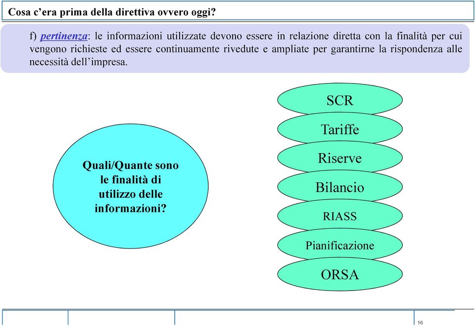 cui vengono richieste ed essere continuamente rivedute e ampliate per garantirne la rispondenza