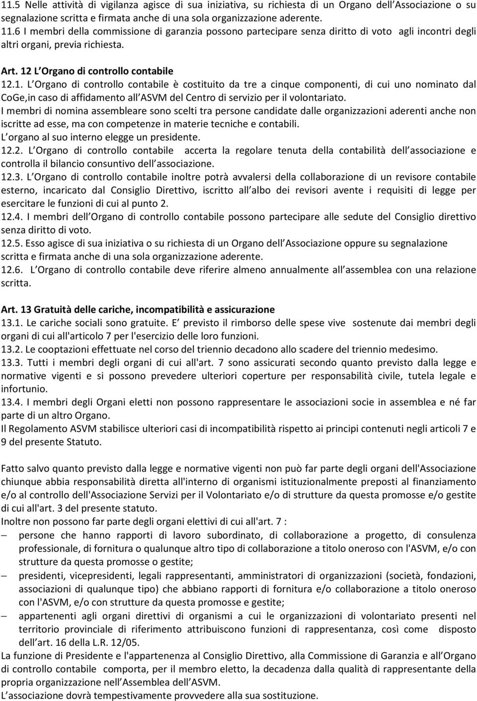 L Organo di controllo contabile 12