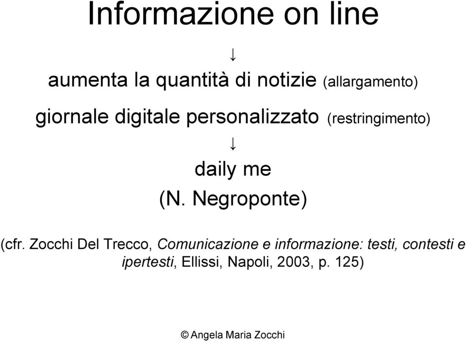 (restringimento) daily me (N. Negroponte) (cfr.
