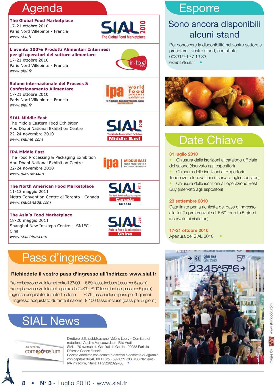 fr Salone internazionale del Process & Confezionamento Alimentare Paris Nord Villepinte - Francia SIAL Middle East The Middle Eastern Food Exhibition Abu Dhabi National Exhibition Centre 22-24