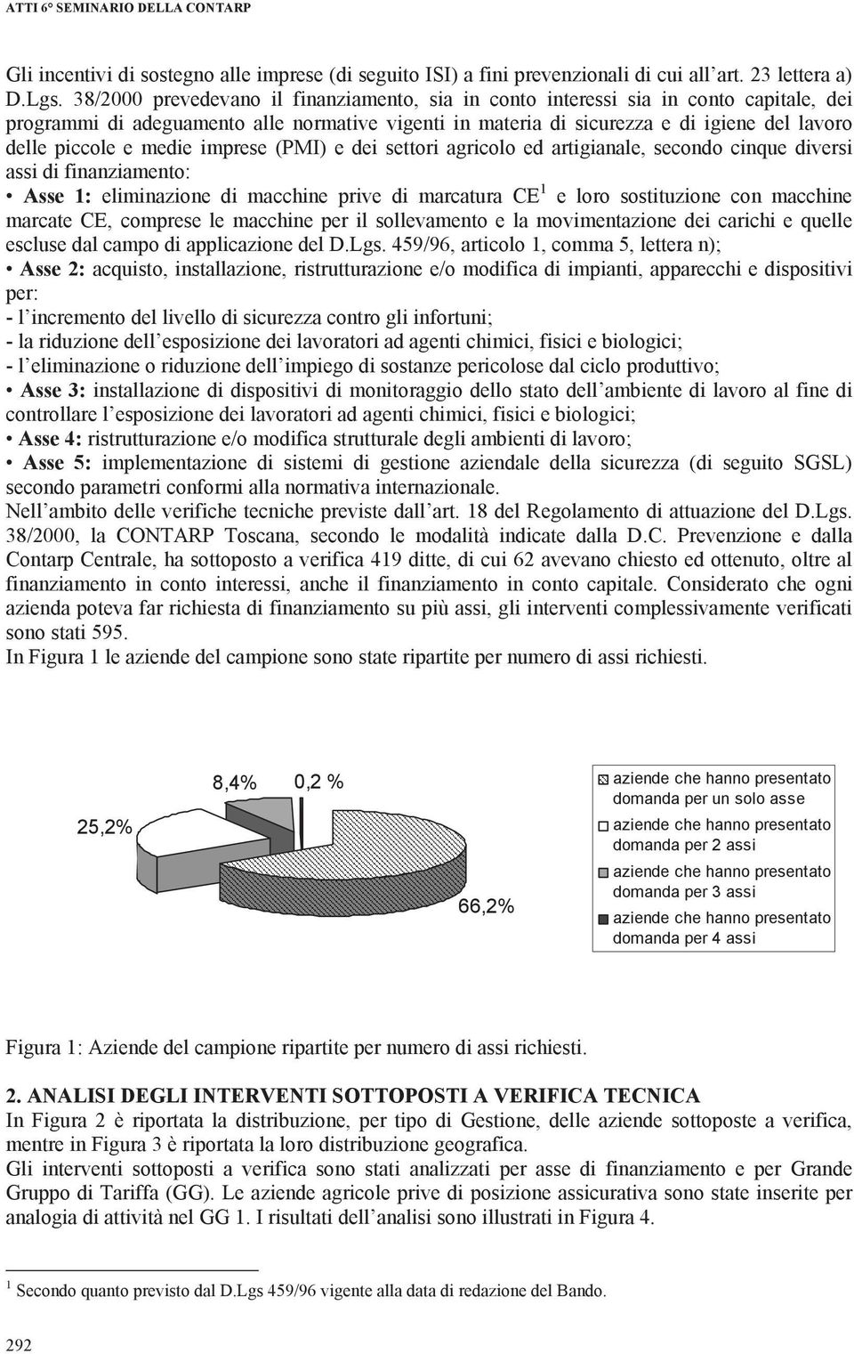 medie imprese (PMI) e dei settori agricolo ed artigianale, secondo cinque diversi assi di finanziamento: Asse 1: eliminazione di macchine prive di marcatura CE 1 e loro sostituzione con macchine