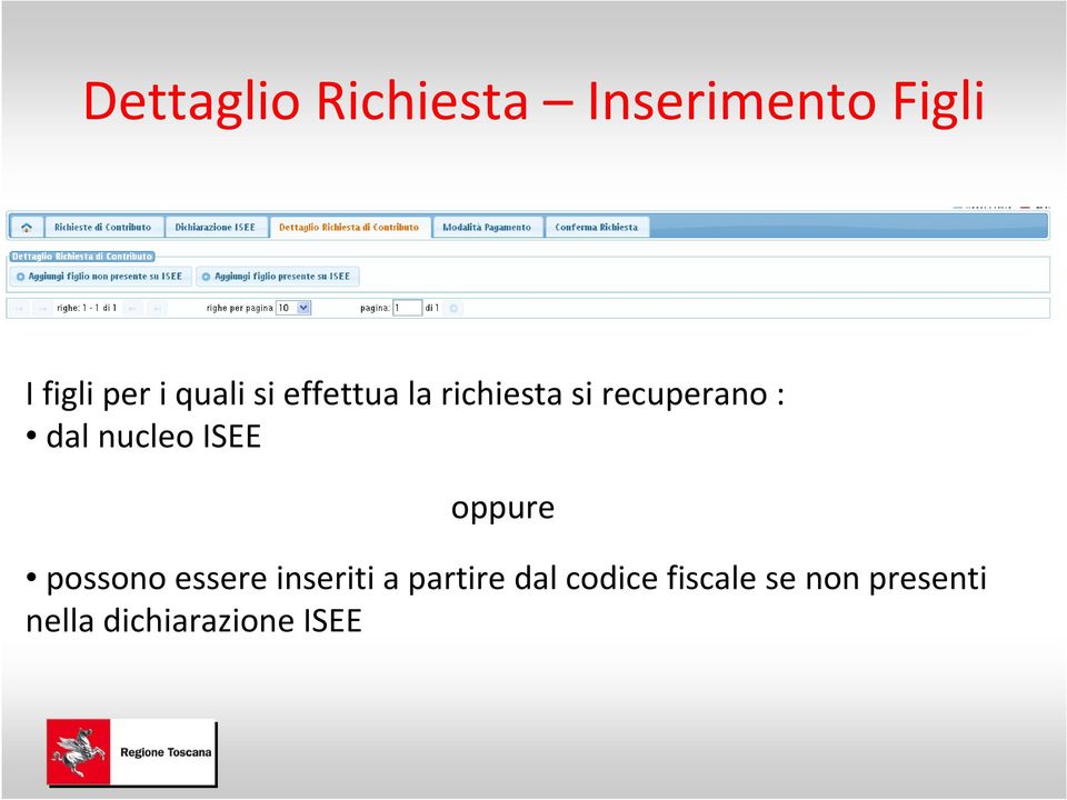 nucleo ISEE oppure possono essere inseriti a partire