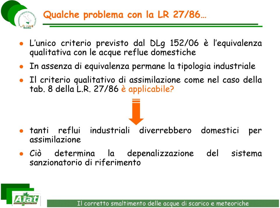 qualitativo di assimilazione come nel caso della tab. 8 della L.R. 27/86 è applicabile?