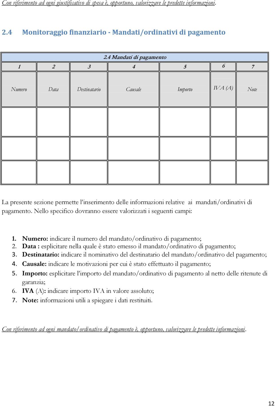 Nello specifico dovranno essere valorizzati i seguenti campi: 1. Numero: indicare il numero del mandato/ordinativo di pagamento; 2.