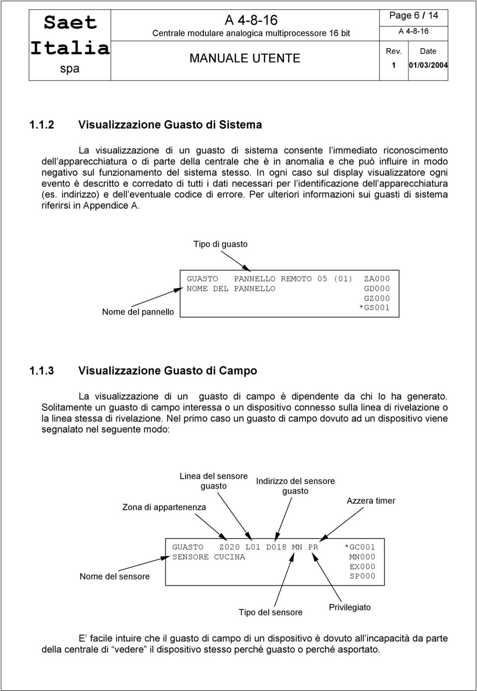 in modo negativo sul funzionamento del sistema stesso.