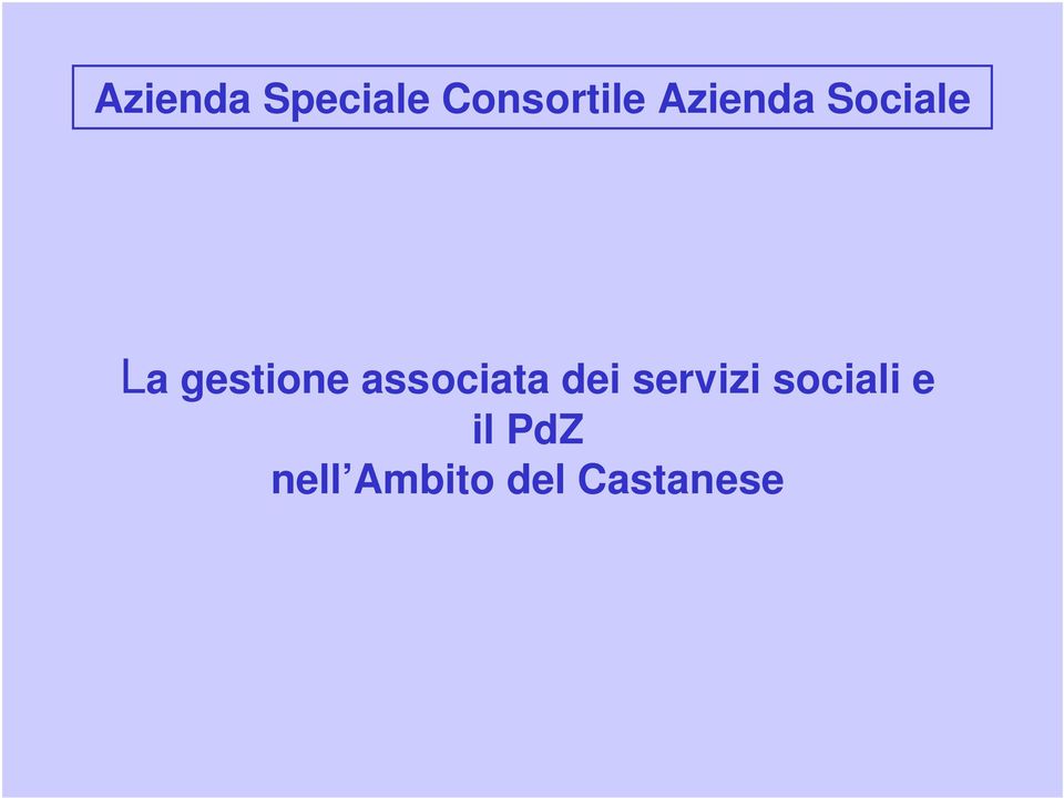 associata dei servizi sociali