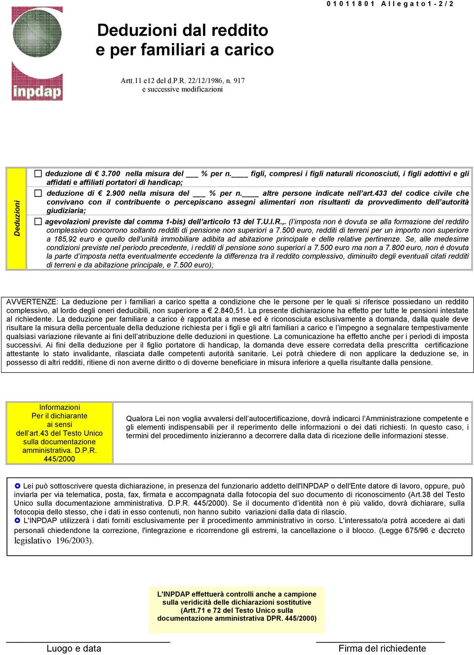 433 del codice civile che convivano con il contribuente o percepiscano assegni alimentari non risultanti da provvedimento dell autorità giudiziaria; agevolazioni previste dal comma 1-bis) dell