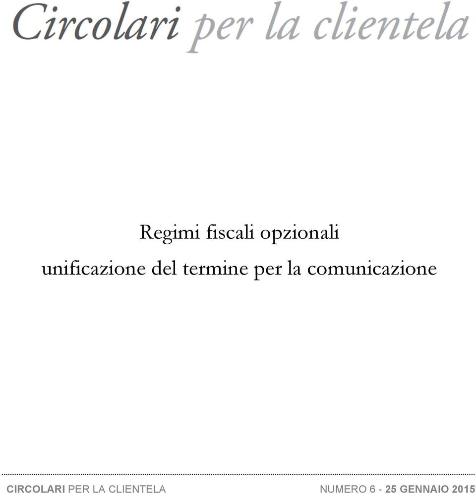 unificazione del