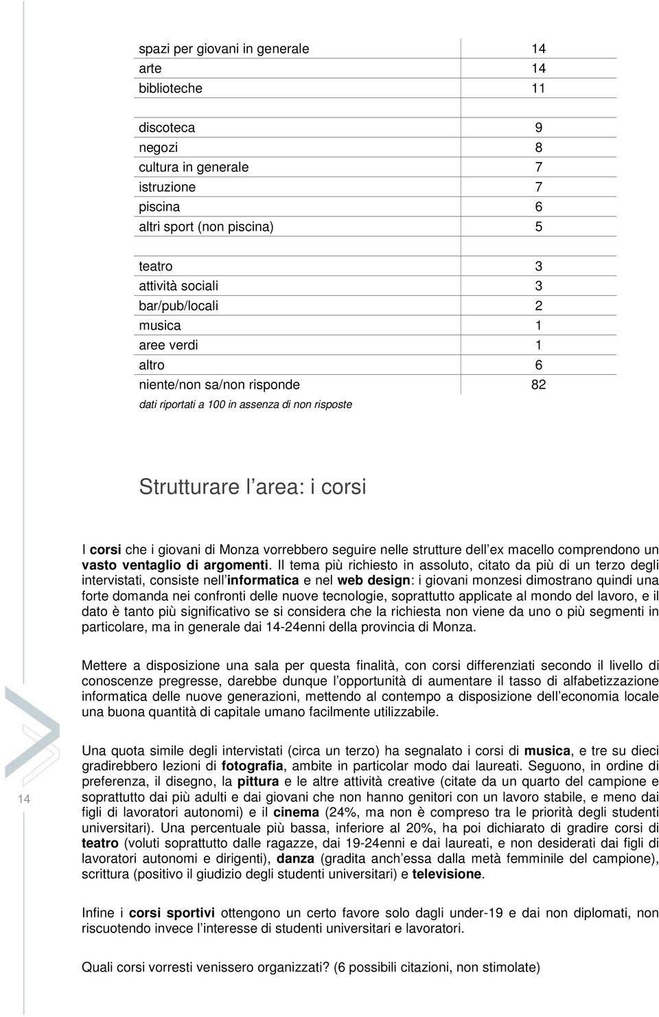 strutture dell ex macello comprendono un vasto ventaglio di argomenti.