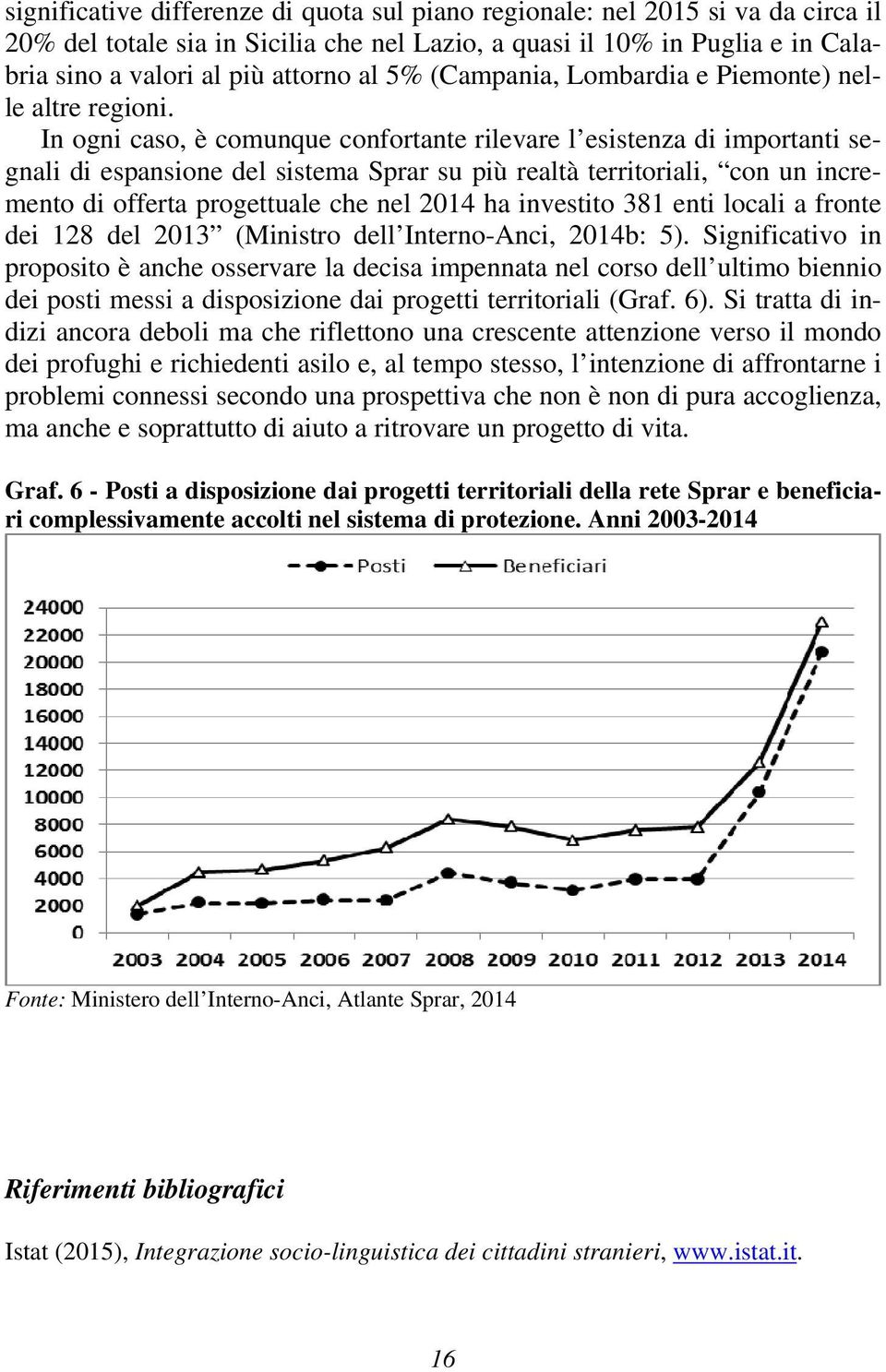 In ogni caso, è comunque confortante rilevare l esistenza di importanti segnali di espansione del sistema Sprar su più realtà territoriali, con un incremento di offerta progettuale che nel 2014 ha