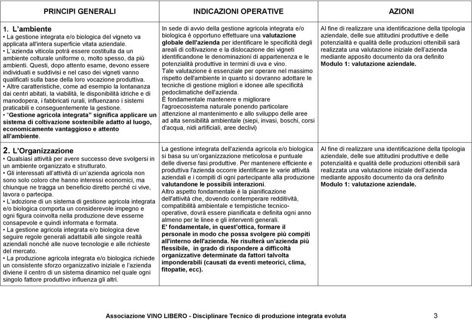 Questi, dopo attento esame, devono essere individuati e suddivisi e nel caso dei vigneti vanno qualificati sulla base della loro vocazione produttiva.