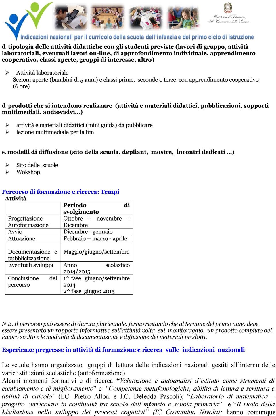 prodotti che si intendono realizzare (attività e materiali didattici, pubblicazioni, supporti multimediali, audiovisivi ) attività e materiali didattici (mini guida) da pubblicare lezione