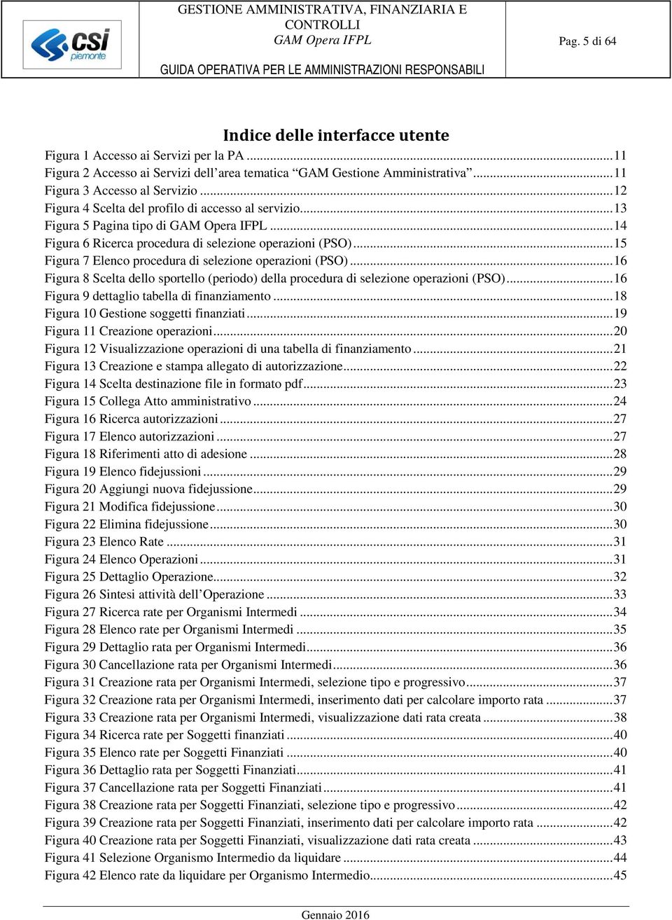 .. 15 Figura 7 Elenco procedura di selezione operazioni (PSO)... 16 Figura 8 Scelta dello sportello (periodo) della procedura di selezione operazioni (PSO).