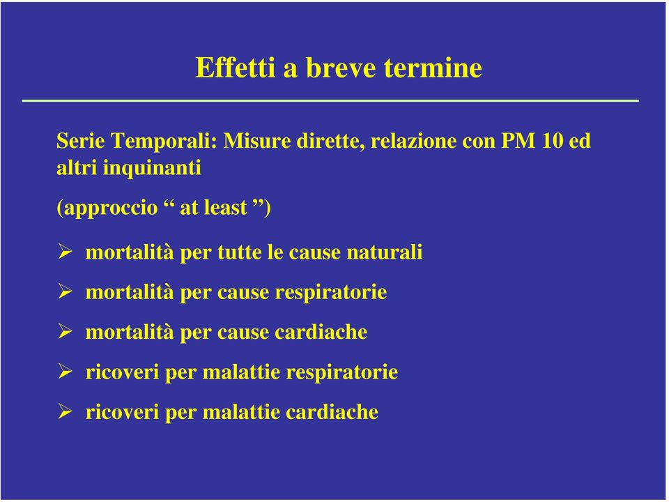 cause naturali mortalità per cause respiratorie mortalità per cause