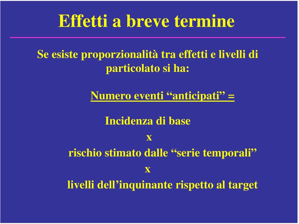 anticipati = Incidenza di base x rischio stimato dalle