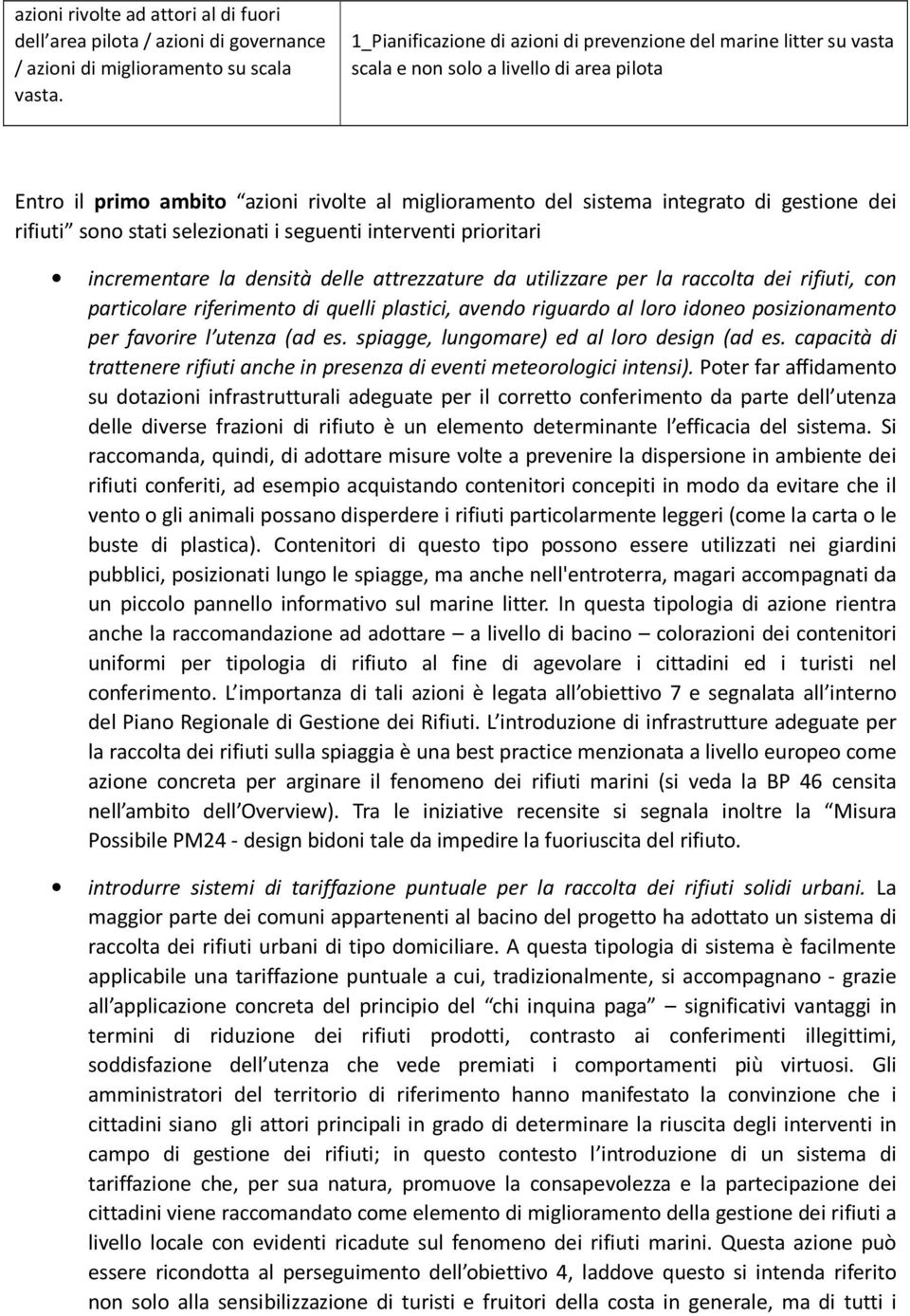 dei rifiuti sono stati selezionati i seguenti interventi prioritari incrementare la densità delle attrezzature da utilizzare per la raccolta dei rifiuti, con particolare riferimento di quelli