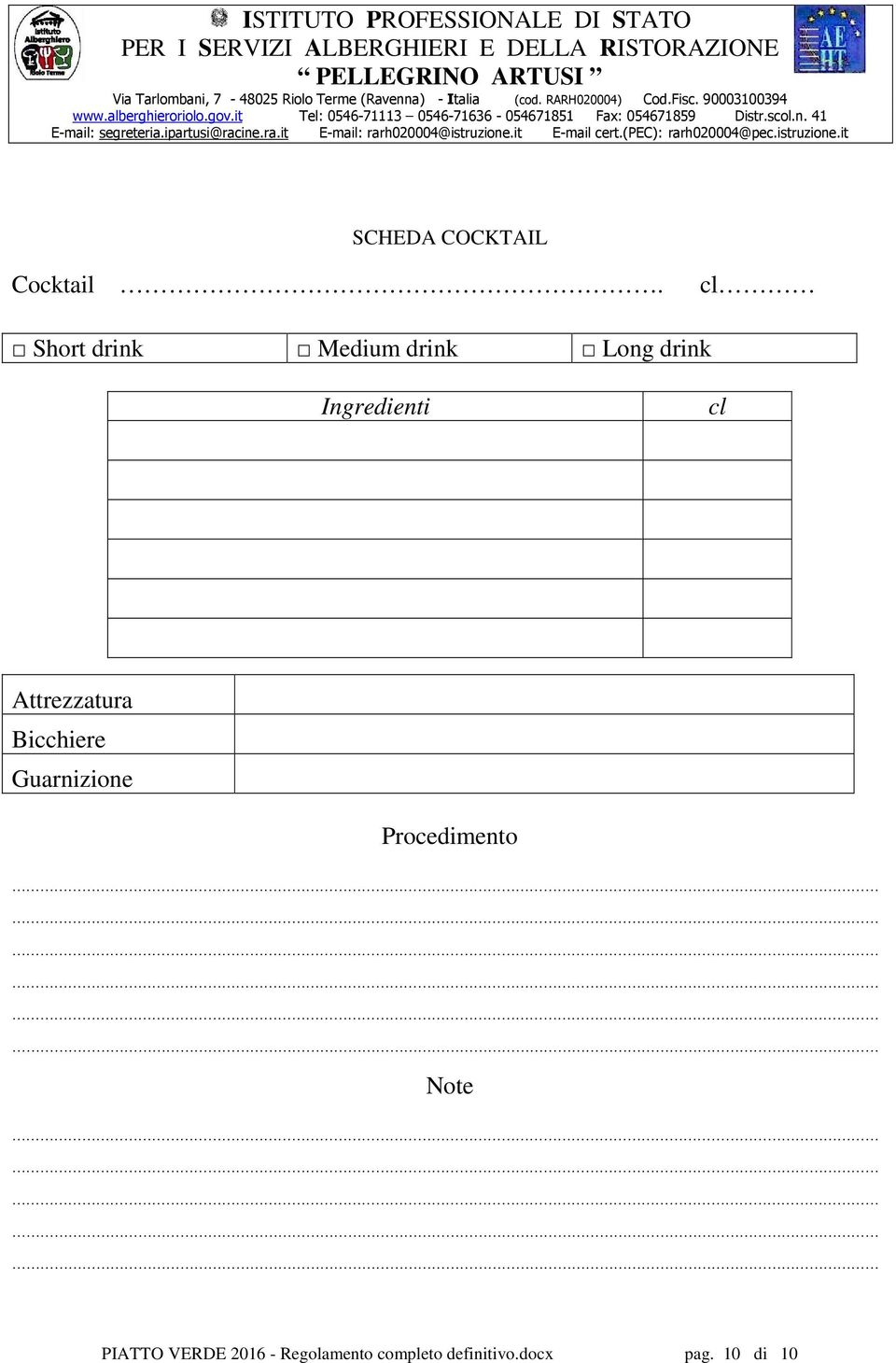 cl Attrezzatura Bicchiere Guarnizione Procedimento