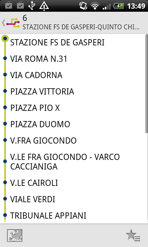 Consulta orari e lineeper una una fermata Cerca