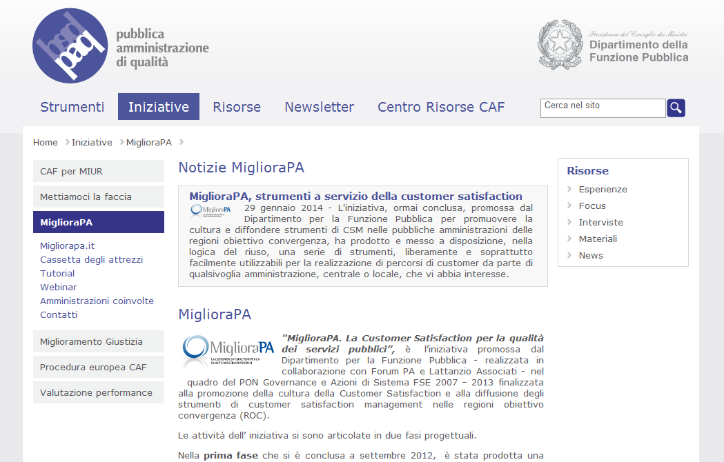 MiglioraPA.it www.qualitapa.gov.